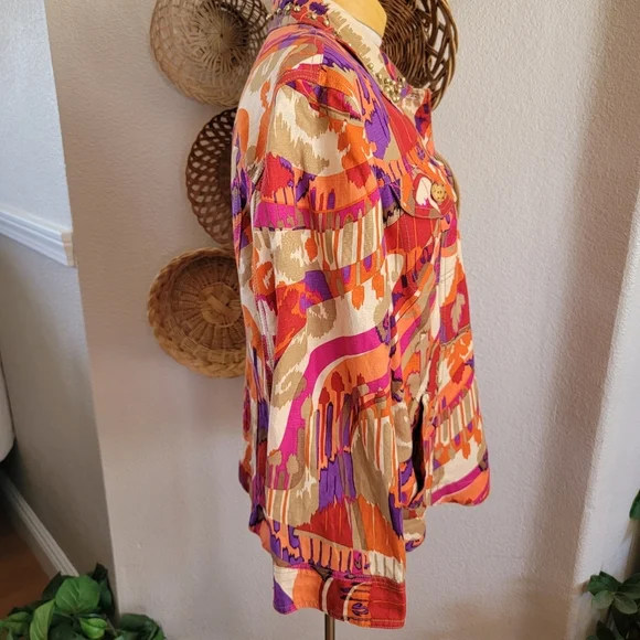 Ruby Rd. Multicolor Abstract Jacket - Picture 4 of 6
